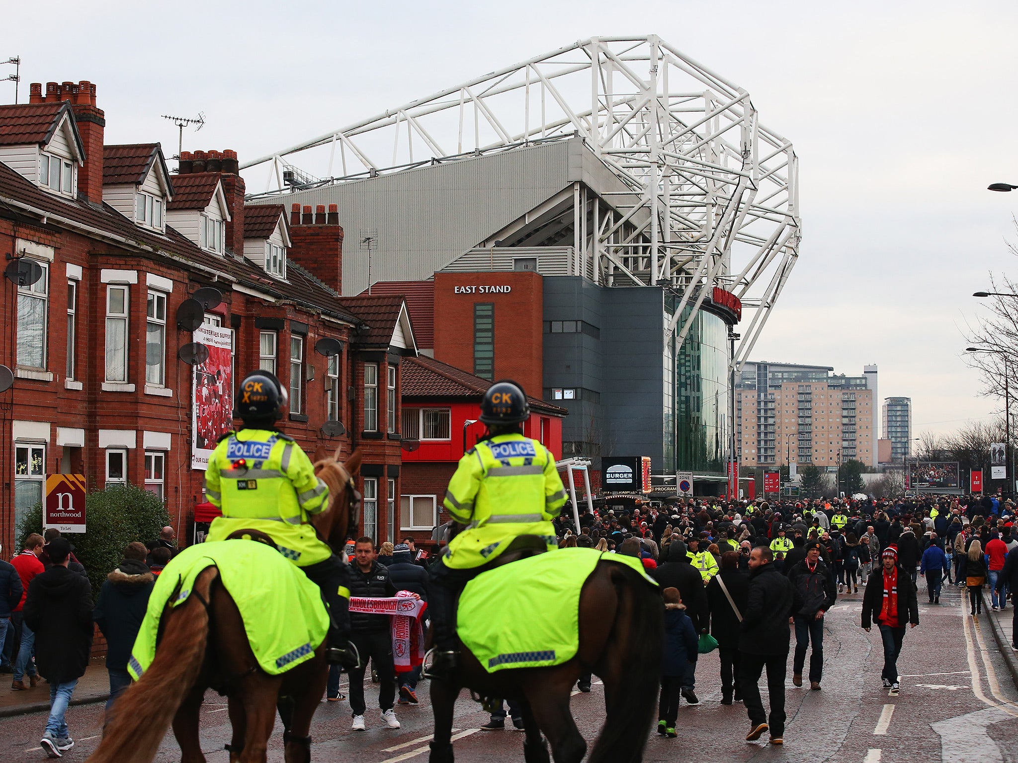 Fans can expect a strong police presence at Old Trafford for Sunday's game