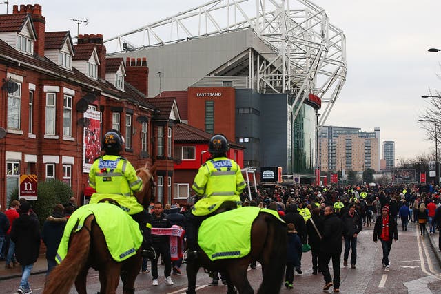 Fans can expect a strong police presence at Old Trafford for Sunday's game