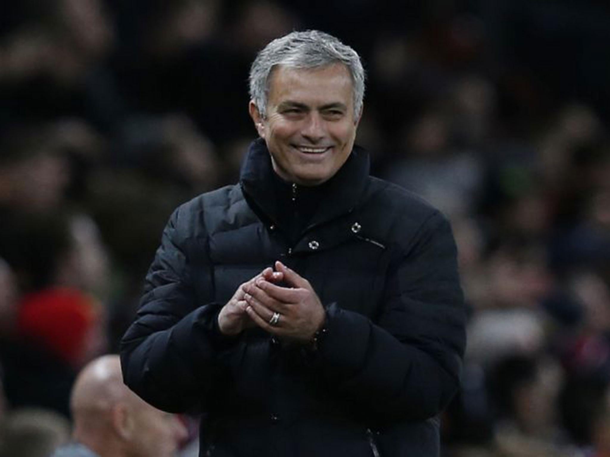 Jose Mourinho reacts during Manchester United's Premier League clash with Middlesbrough