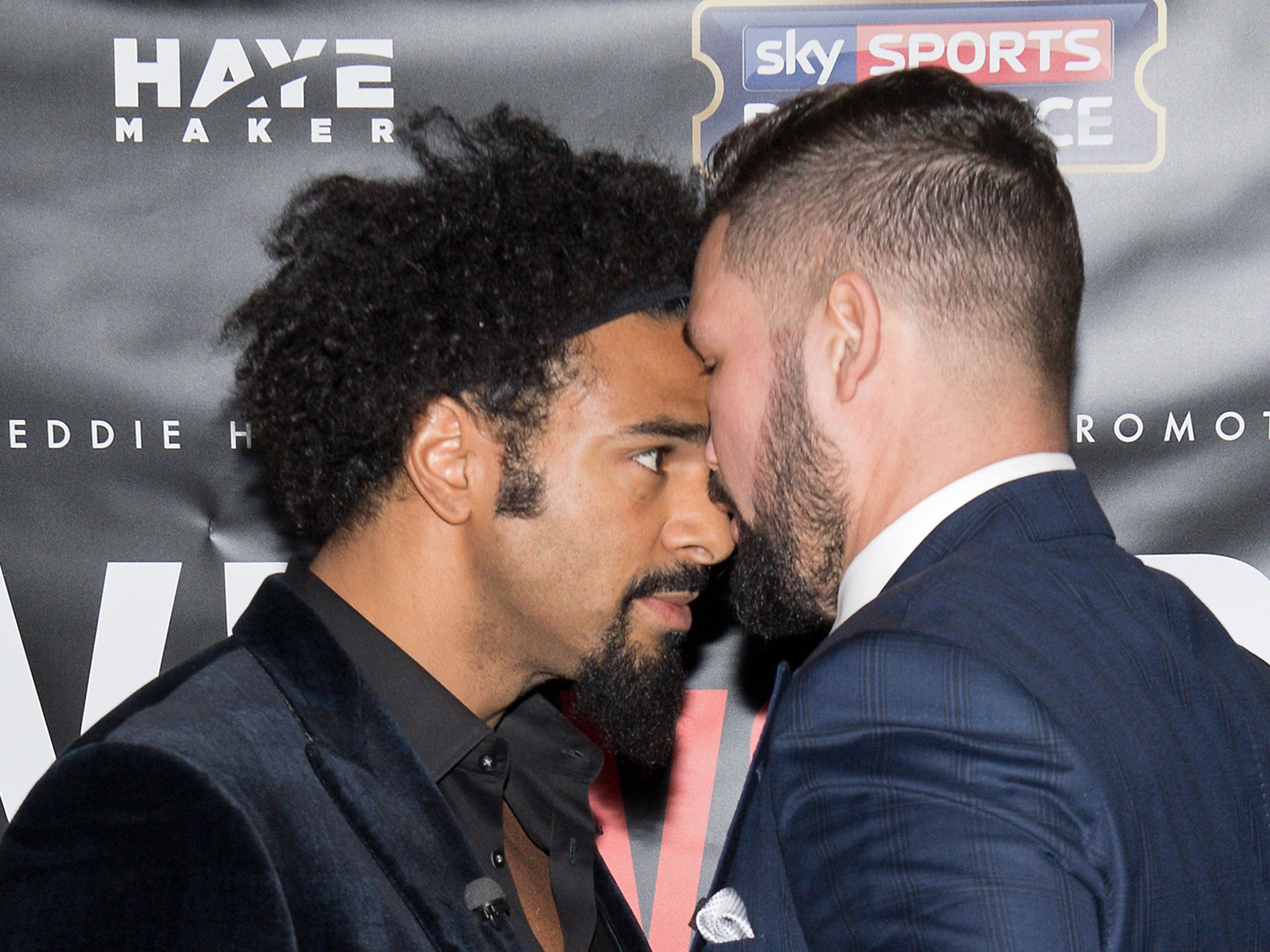 Haye and Bellew came to premature blows at the pre-fight press conference