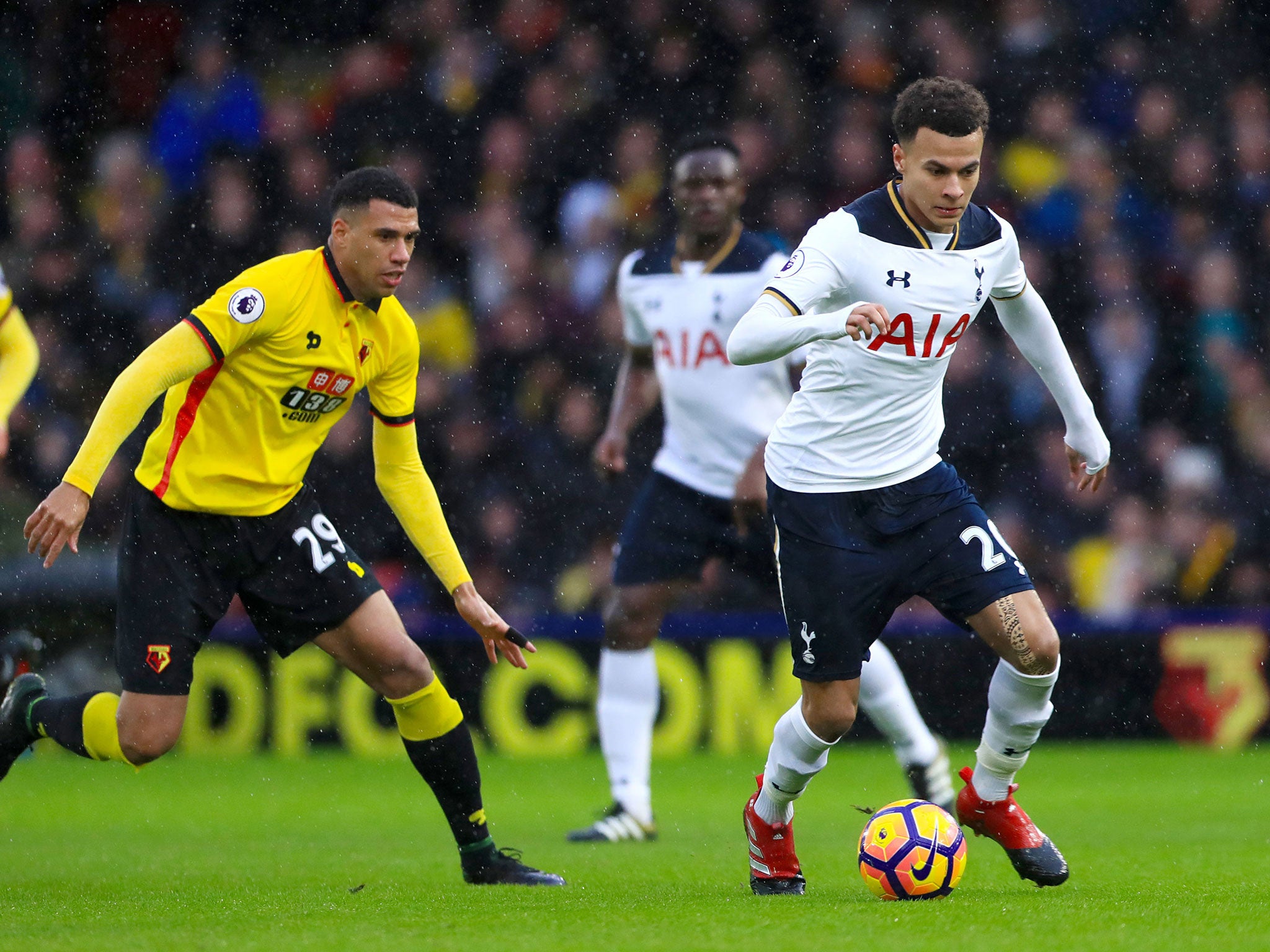 Dele Alli in action for Spurs