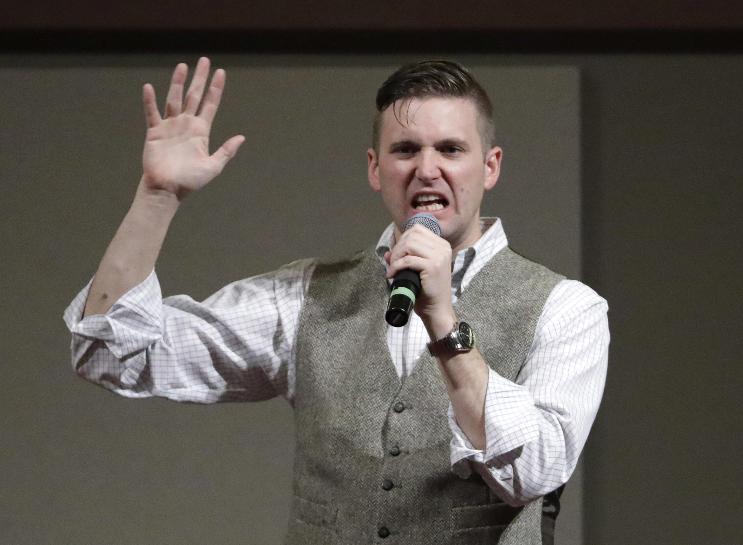 Richard Spencer discouraged the 'troll storm' in the town but made no direct call to Andrew Anglin to stop the march