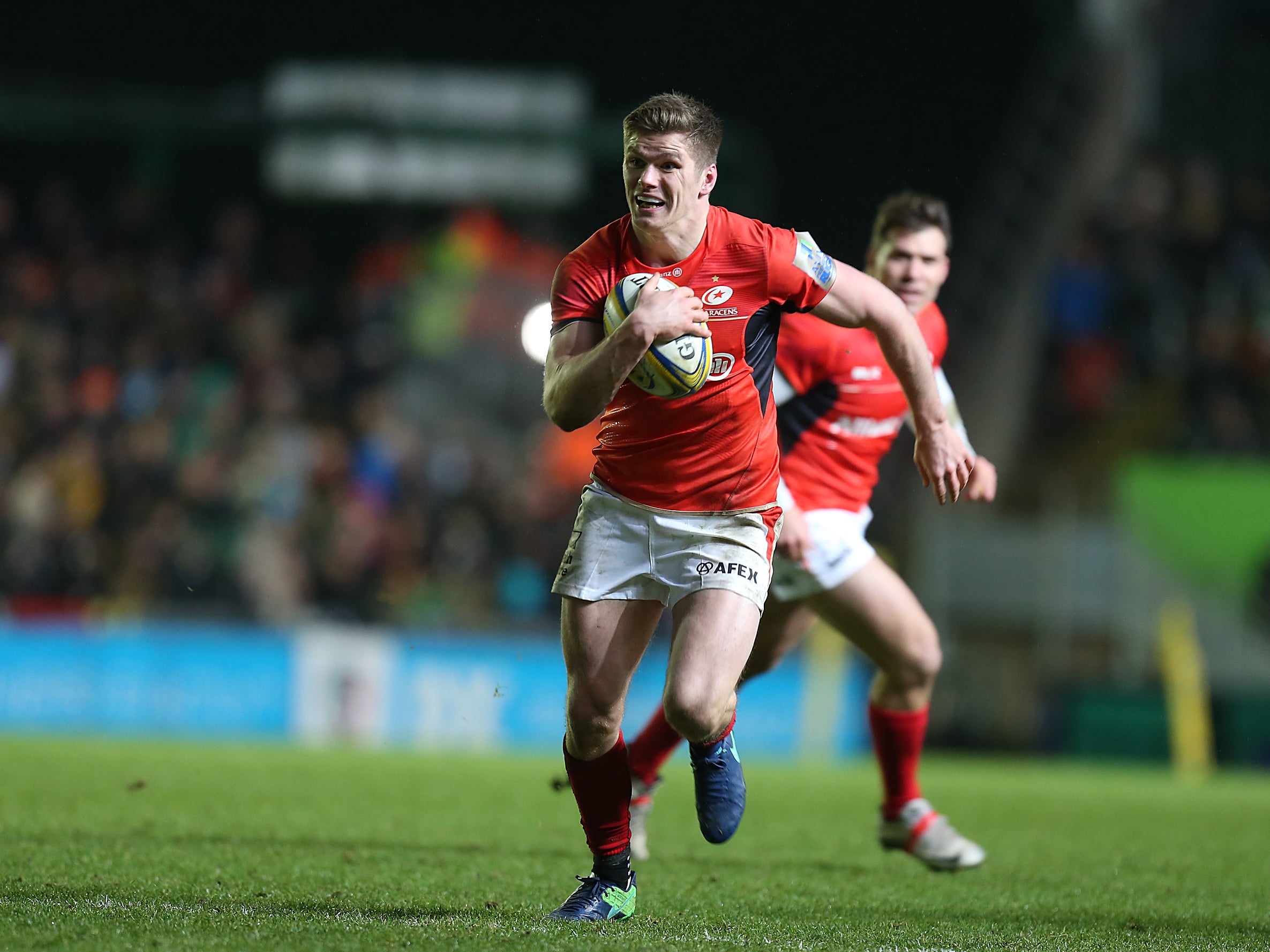 Farrell scored all 16 of Saracens' points