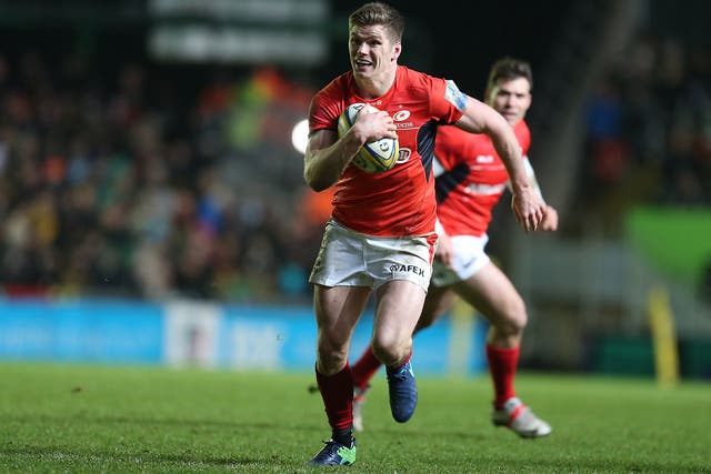 Farrell scored all 16 of Saracens' points 