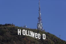 Hollywood sign changed to ‘Hollyweed' to promote cannabis legalisation