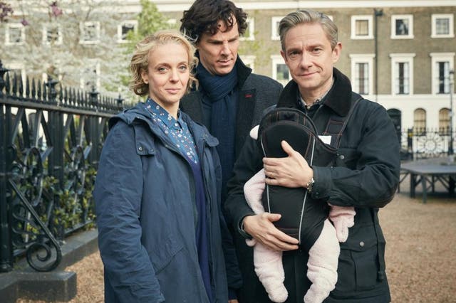 Dr Watson is left holding the baby after the sudden and unexpected death of wife Mary