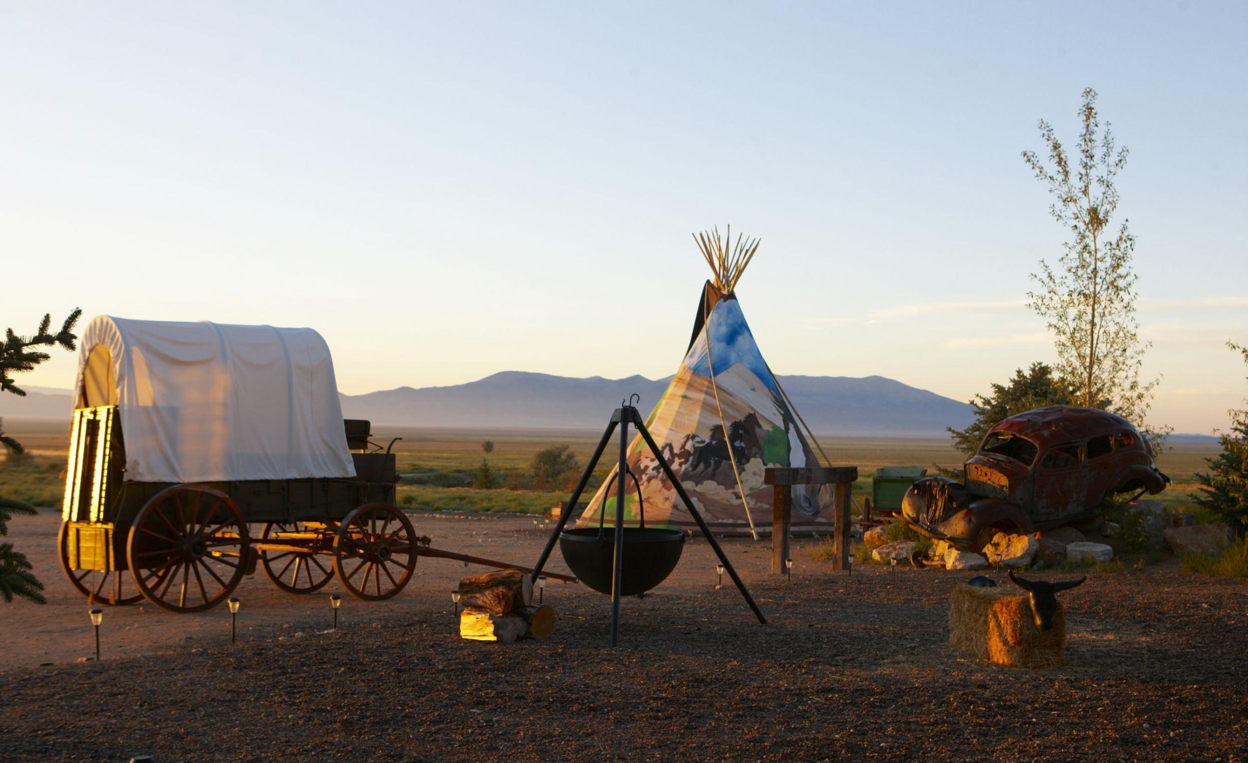 Tourists pay around nearly $2,000 a night to stay in plush cottages at the Mustang Monument Eco-Resort