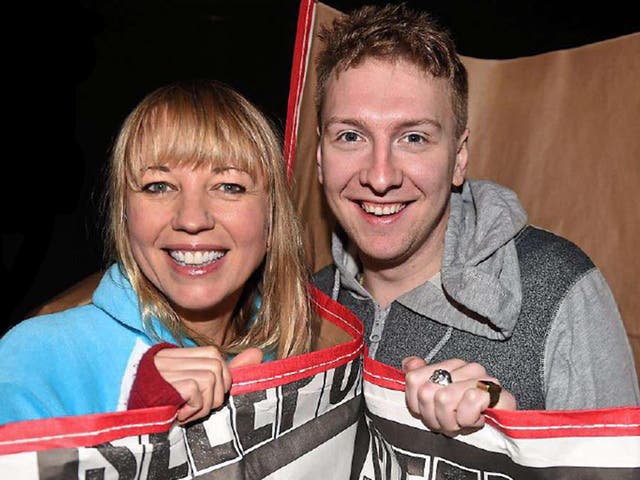Sara Cox and Joe Lycett at Centrepoint’s End Youth Homelessness sleep out in London in November