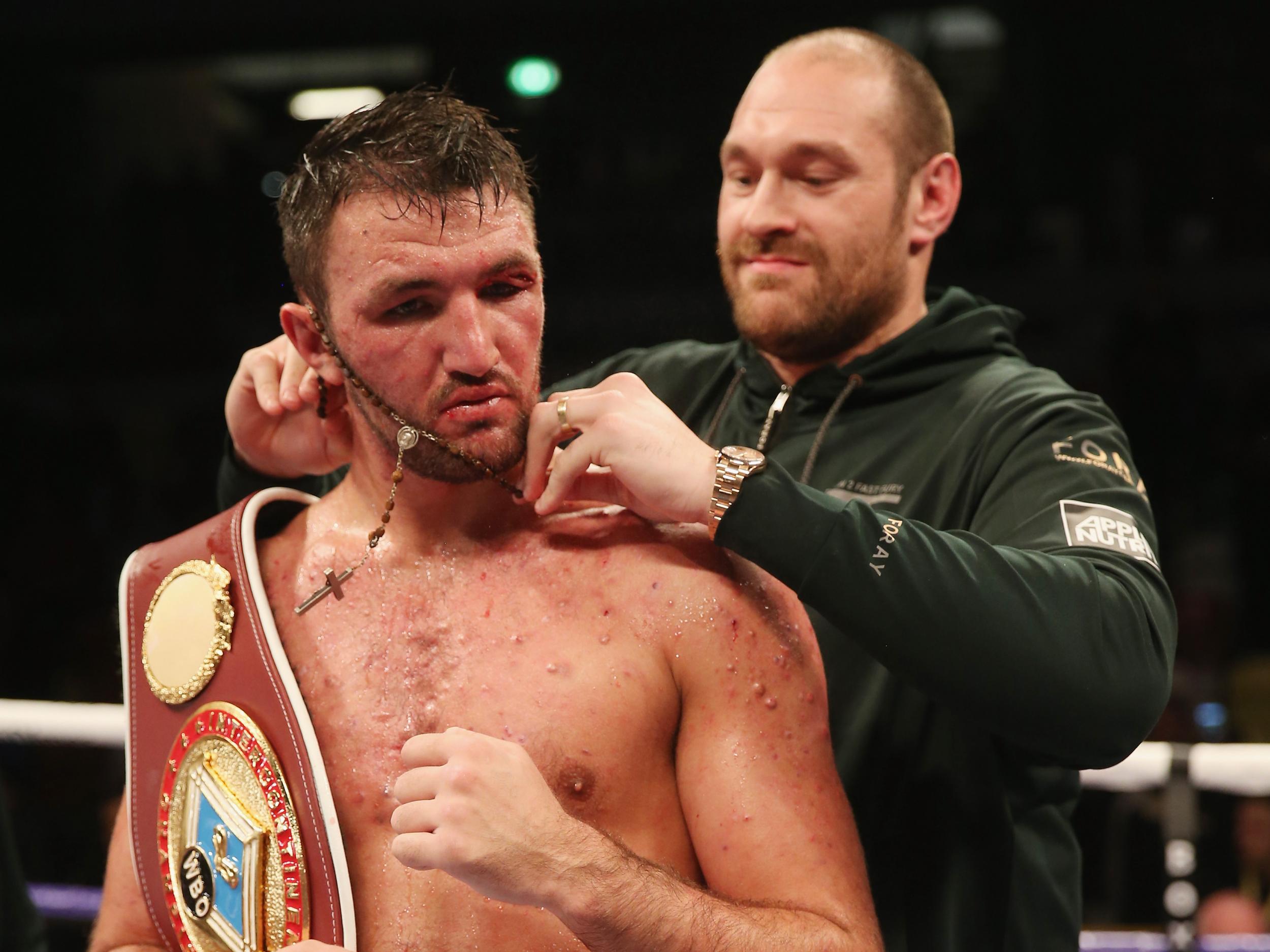 Hughie Fury could be challenging for the WBO title, formerly held by Tyson