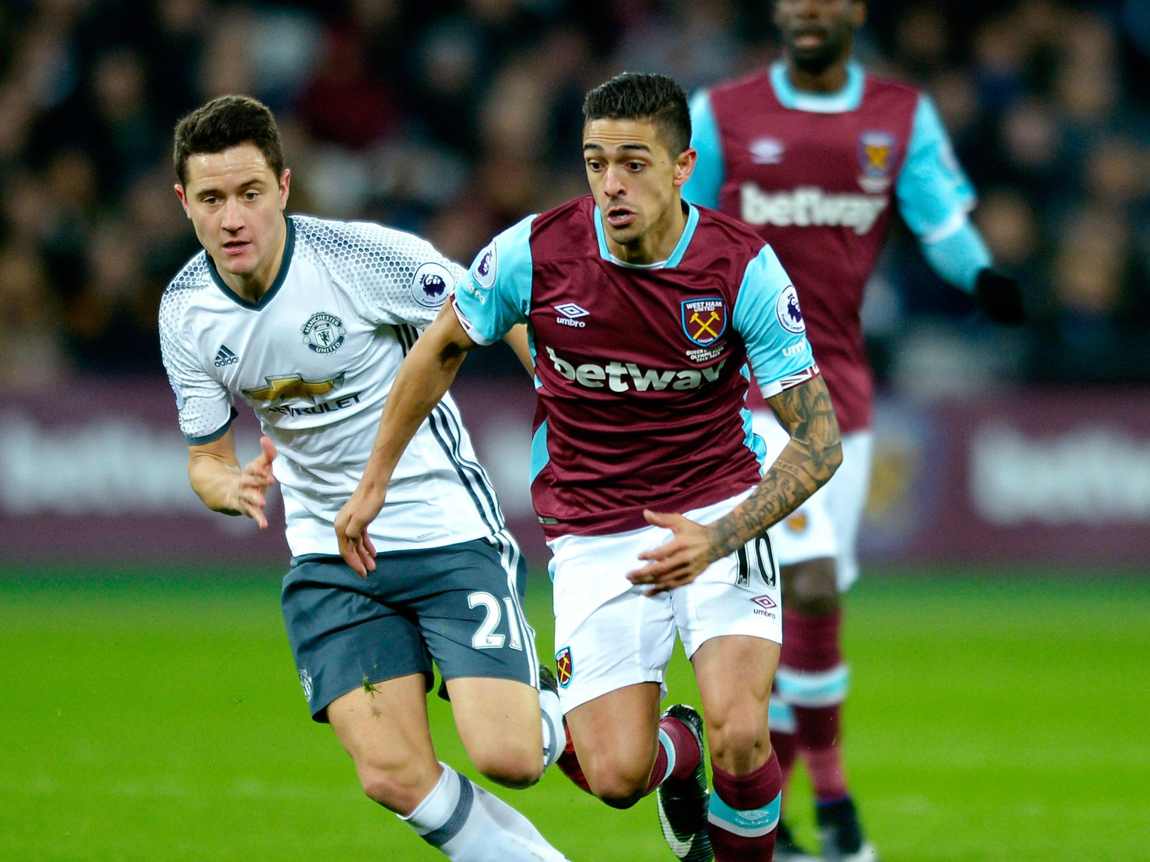 Lanzini in action for the Hammers (Getty)