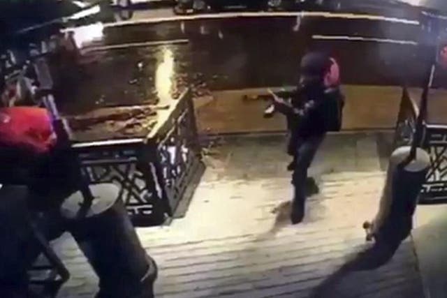 CCTV footage from the nightclub showed the suspect attack a security guard before entering the building