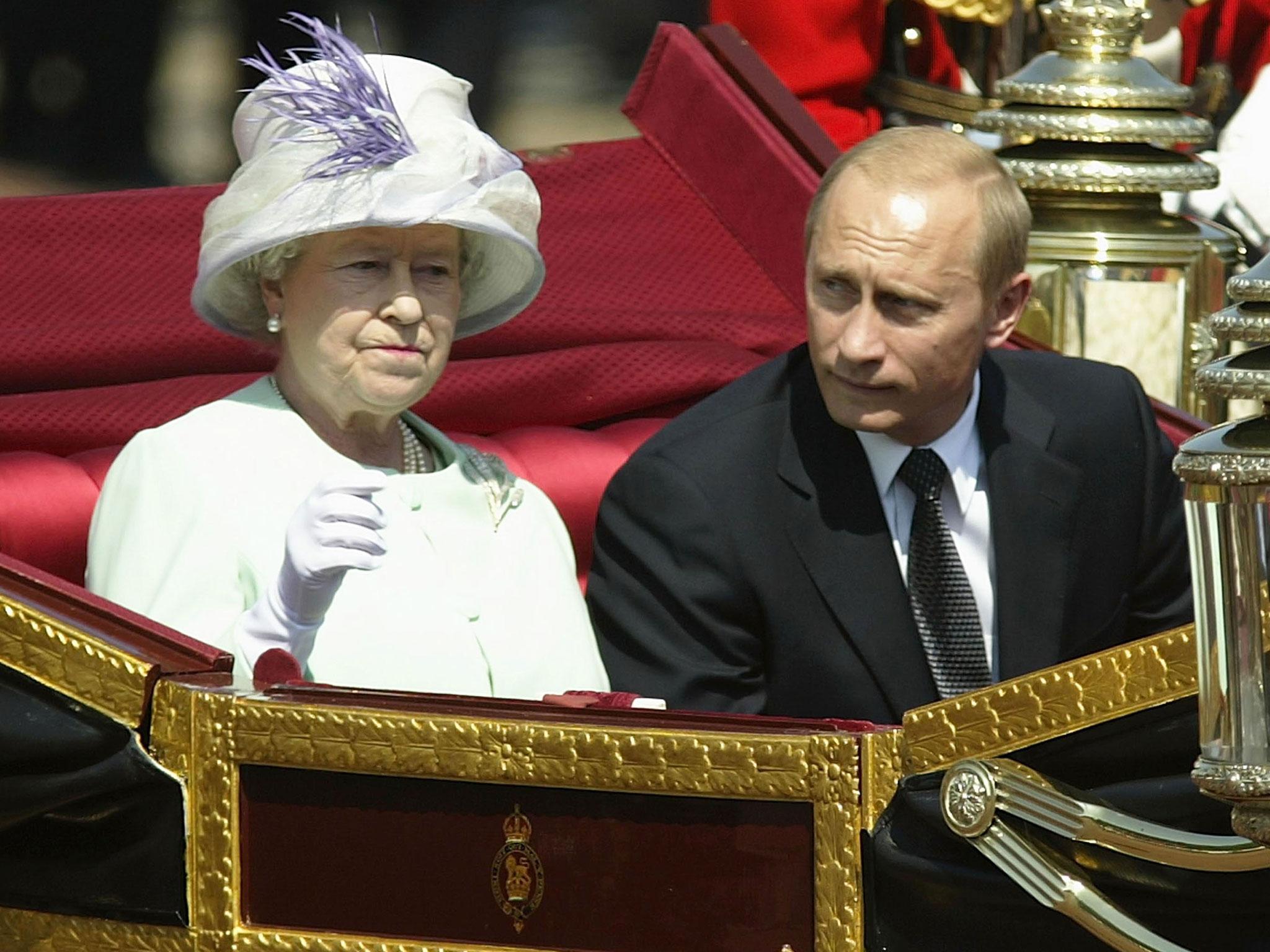 The Russian President kept the Queen waiting for 14 minutes before their meeting in 2003