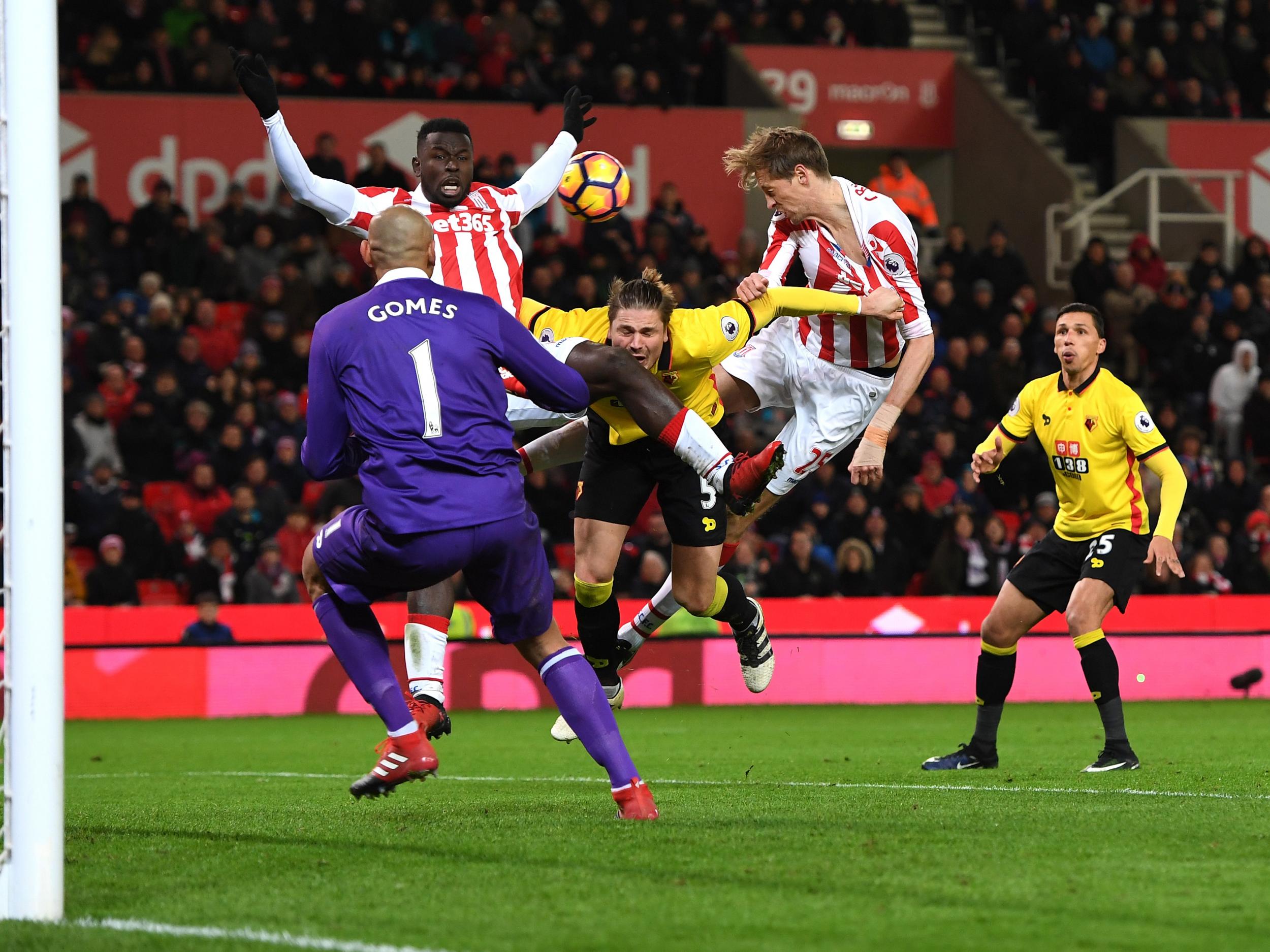 Crouch headed in Stoke's second of the night