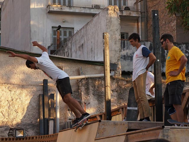 The Latraac skate bowl in Athens