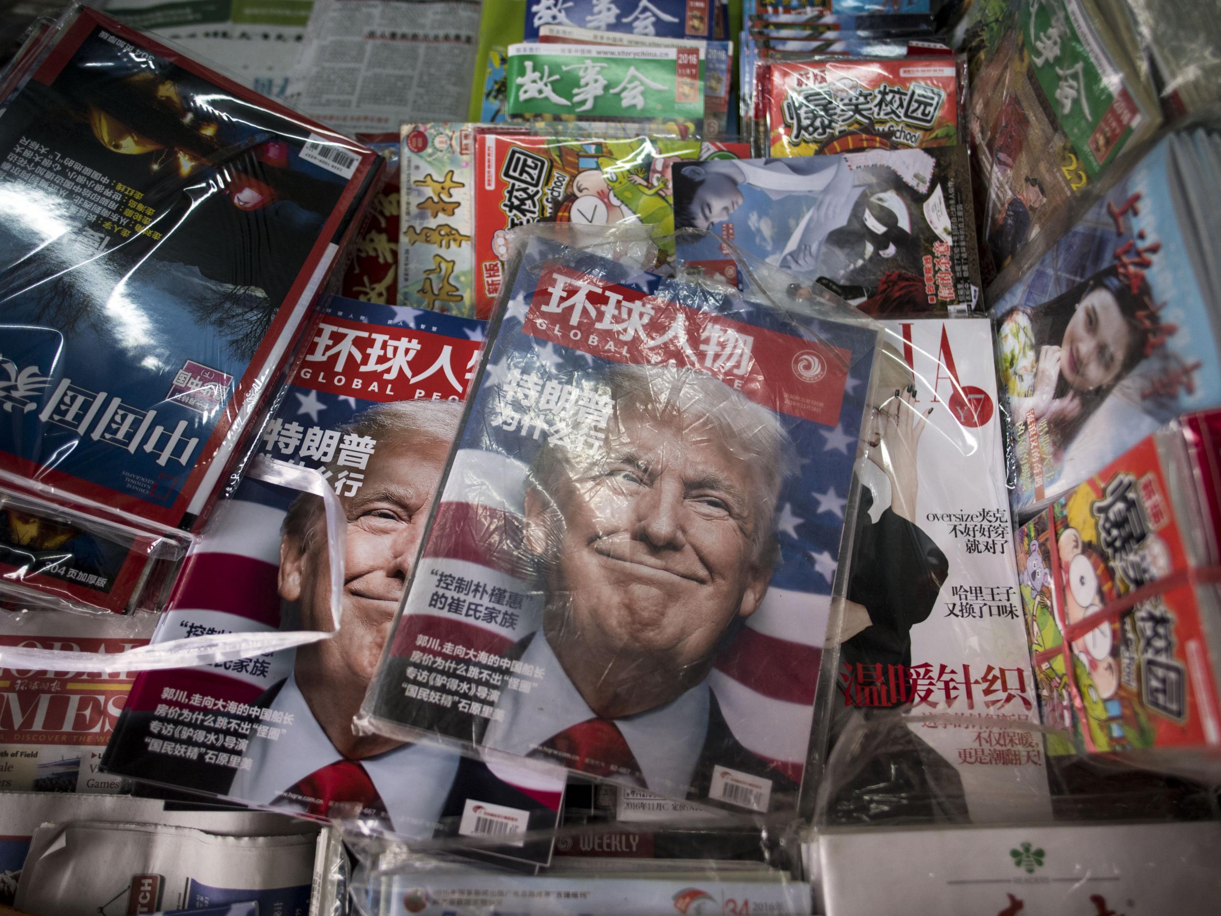 Chinese state media says Mr Trump is "just fixated on trade"