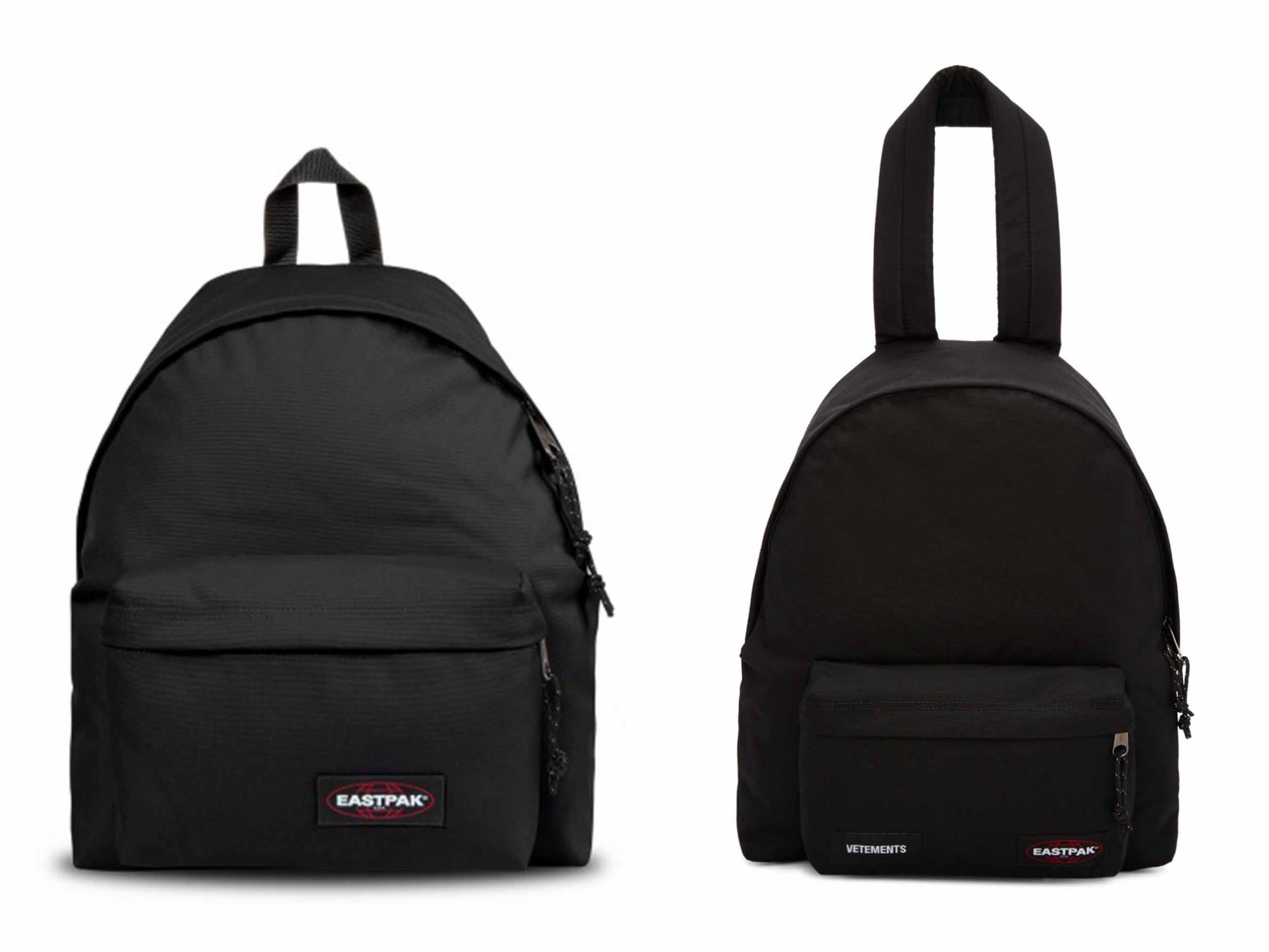 Apart from an oversized top handle and a small Vetements logo, the two bags are near identical