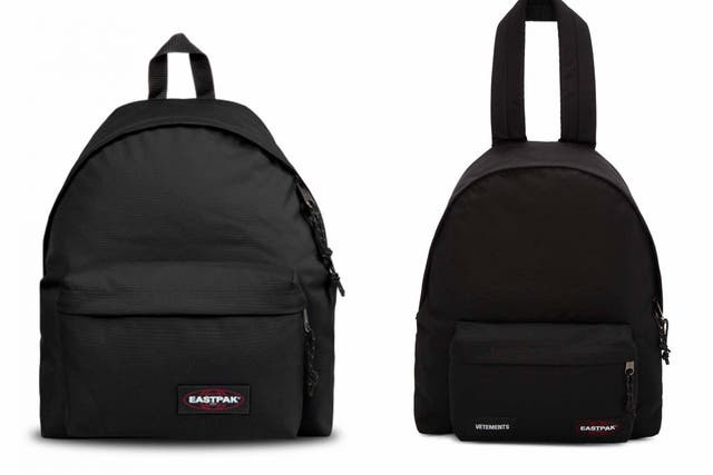 Apart from an oversized top handle and a small Vetements logo, the two bags are near identical