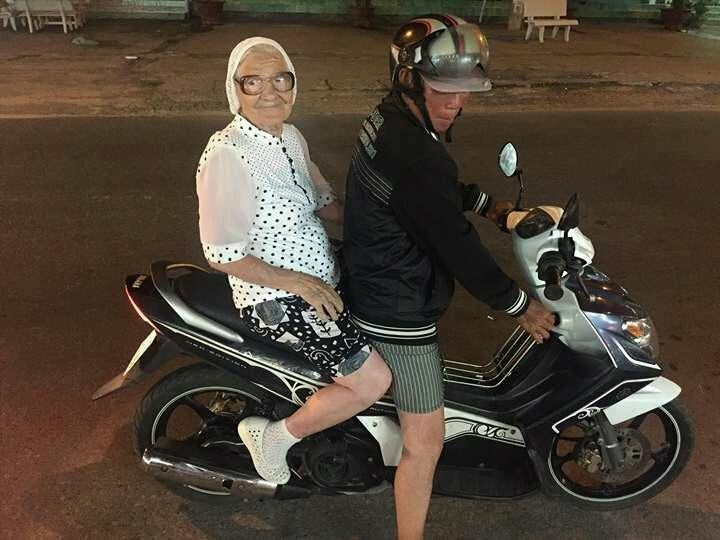 Baba Lena the travelling Russian grandmother on a motorbike (Credit: Ekaterina Papina)