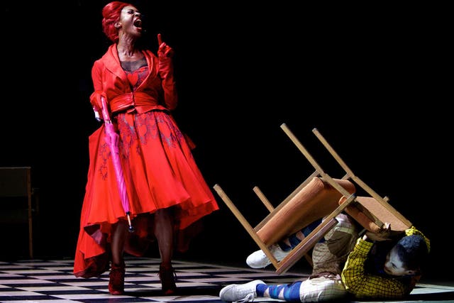 Off with their heads: Teneisha Bonner is a glorious Queen of Hearts, imperious and unpredictable