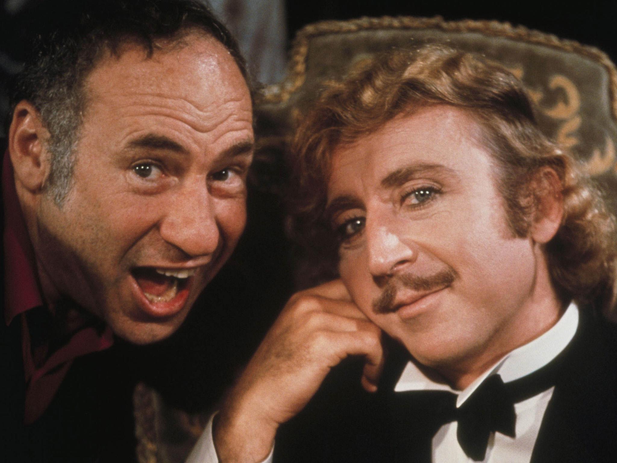 Gene Wilder and Mel Brooks on the set of Young Frankenstein (Rex)