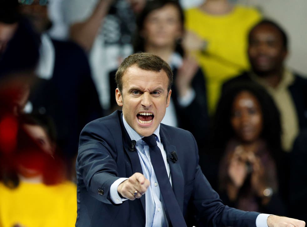 Mr Macron is seen as cementing his position as the election's 'third man'