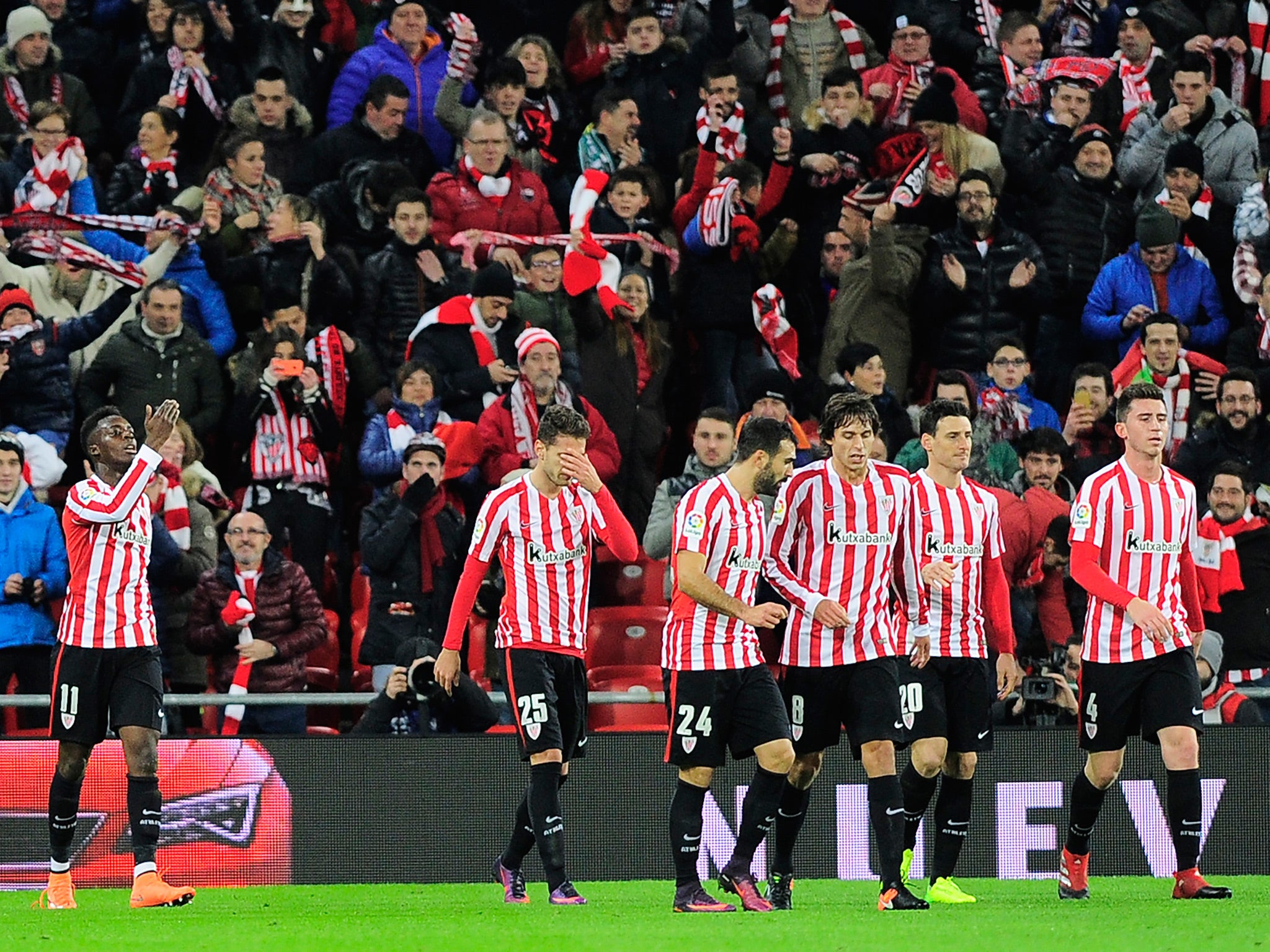 Inaki Williams found the net with a fine strike minutes after Aduriz's opener