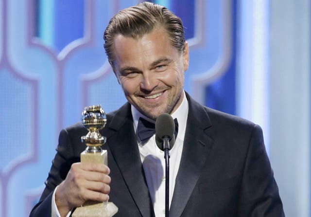 Leonardo DiCaprio at the 2016 Golden Globes