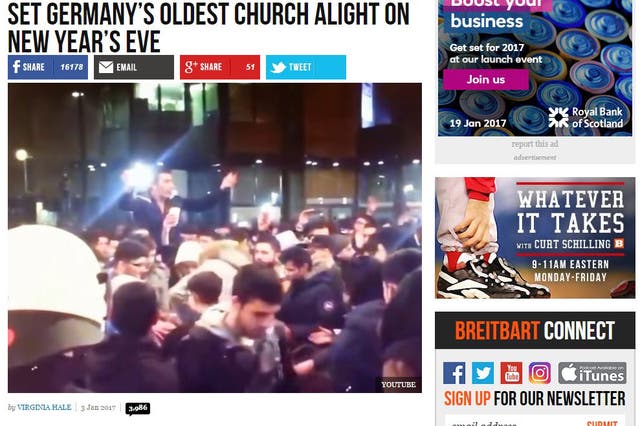 The Breitbart report said more than 1,000 men chanted 'Allahu Akhbar'