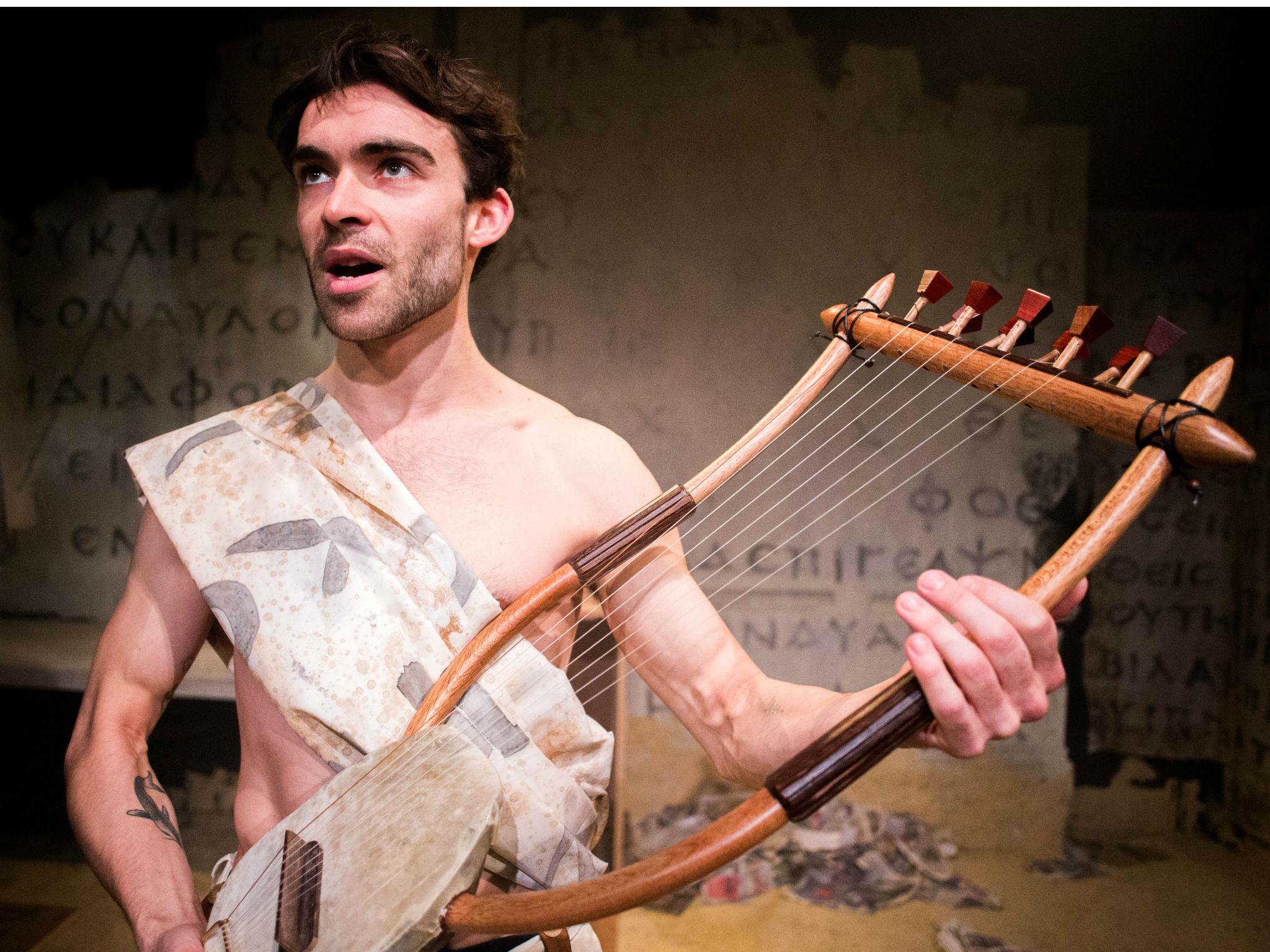 Tom Purbeck at Grenfell in Tony Harrison’s ‘Trackers of Oxyrhynchus’ at the Finborough Theatre