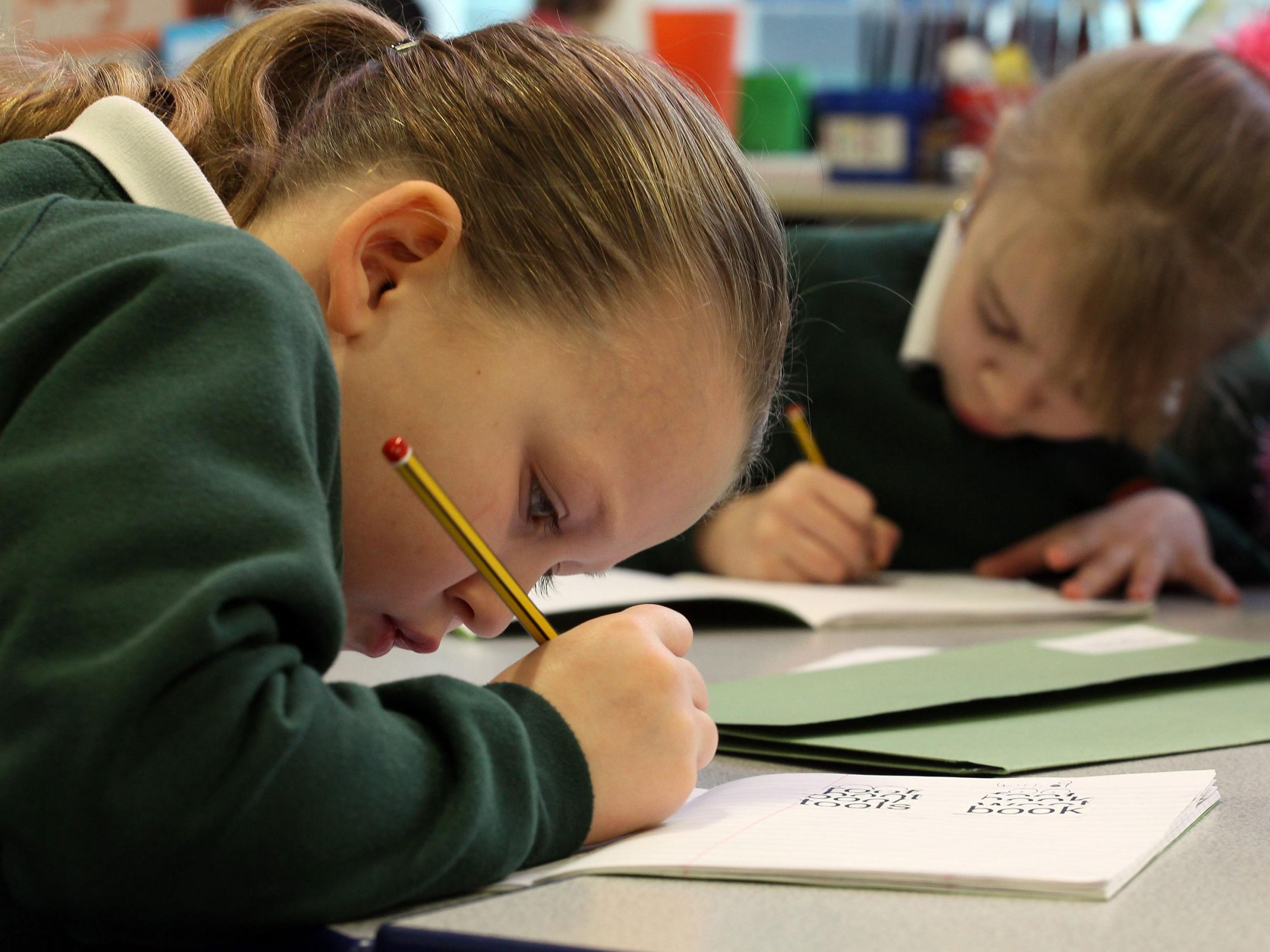 Primary school pupils are showing signs of mental health problems at a time when support services are being cut (stock image)