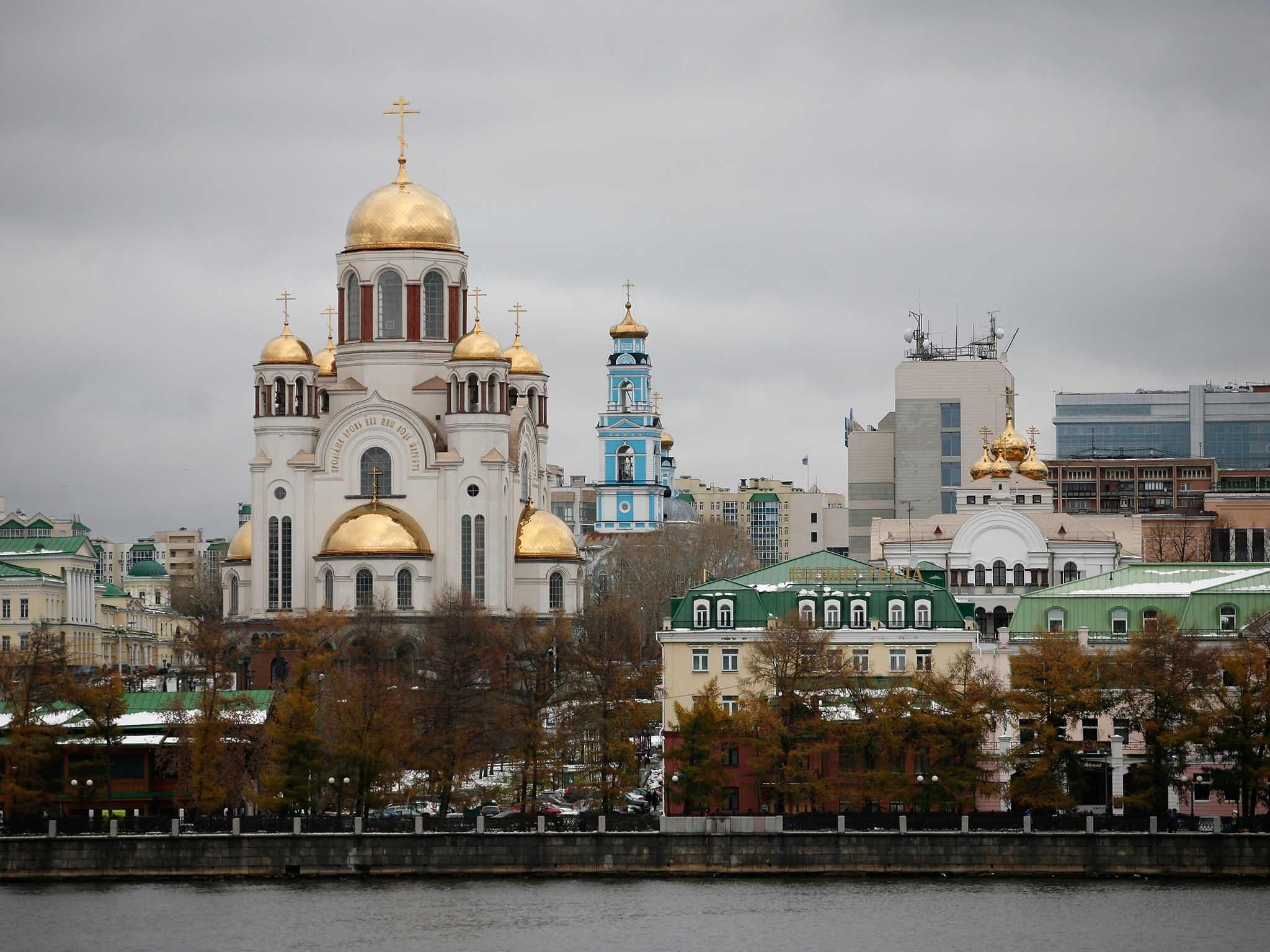 The Cathedral on the Blood in Yekaterinburg, Russia