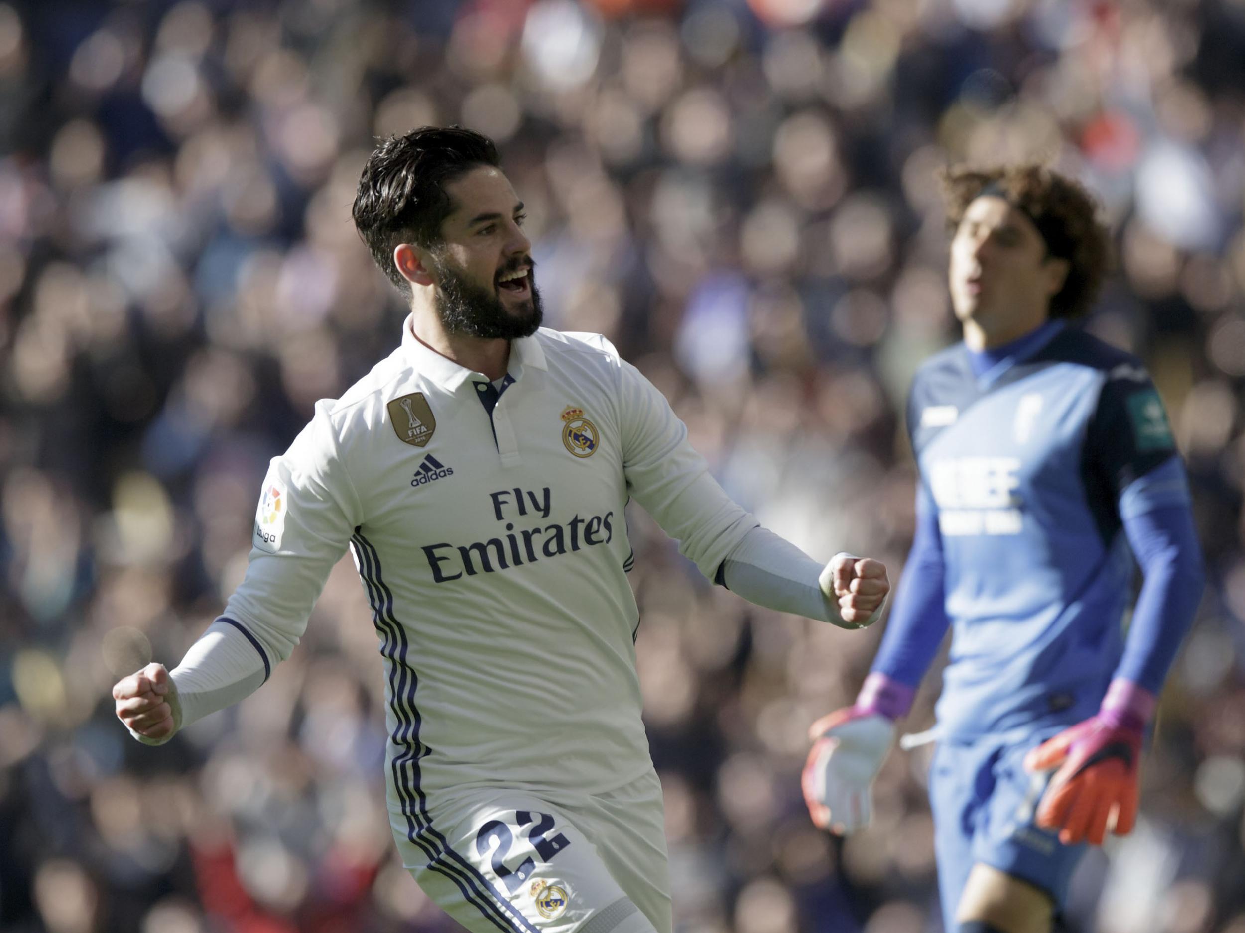 Isco scored twice in the rout