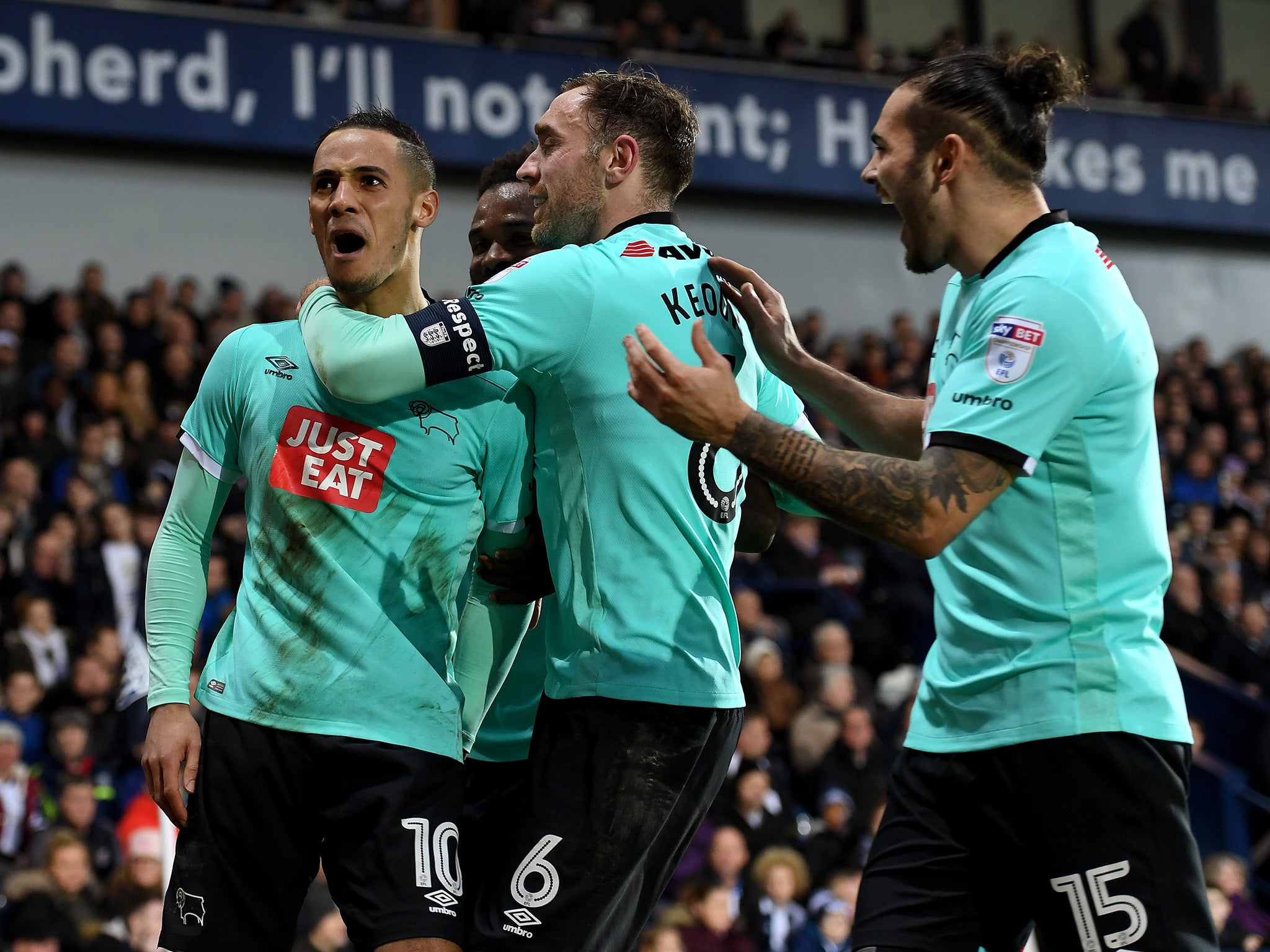 Tom Ince's excellent free-kick sent Steve McClaren's Derby through