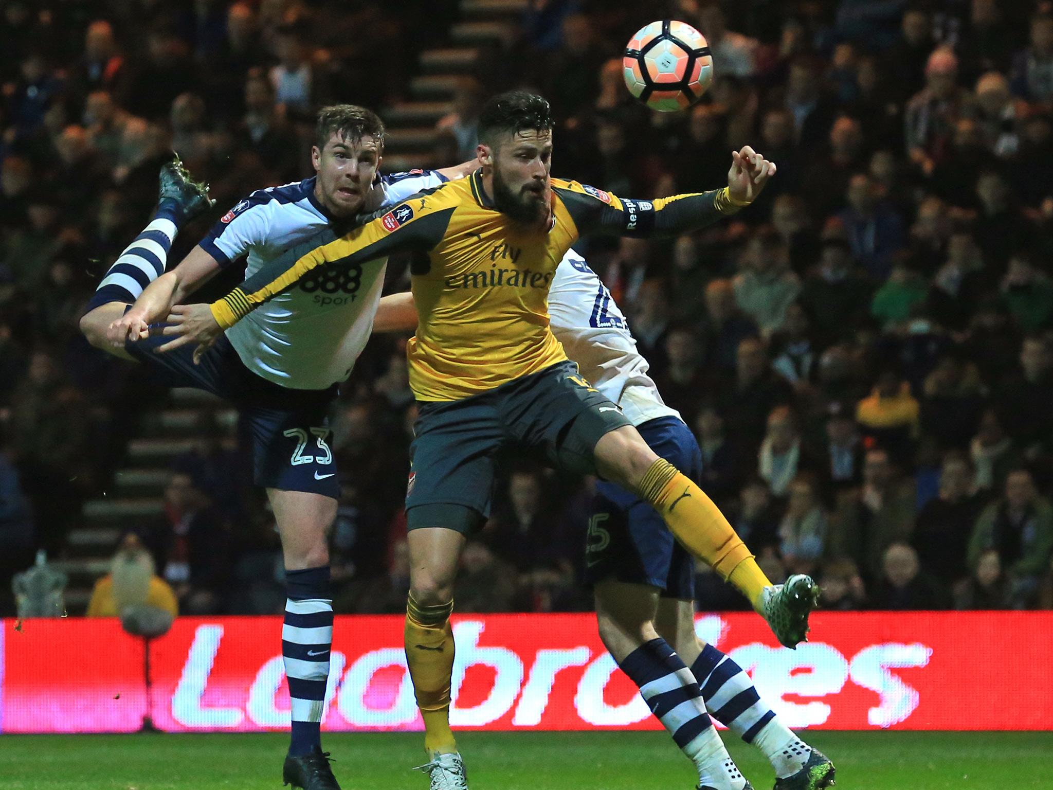 He made a number of crucial challenges at the back to break down the Arsenal forwards, but was outclassed at the back, at times.