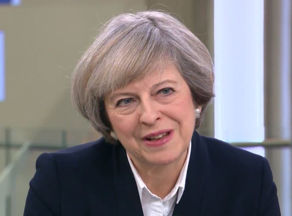 Theresa May in a slightly ill-at-ease interview with Sky News on Sunday