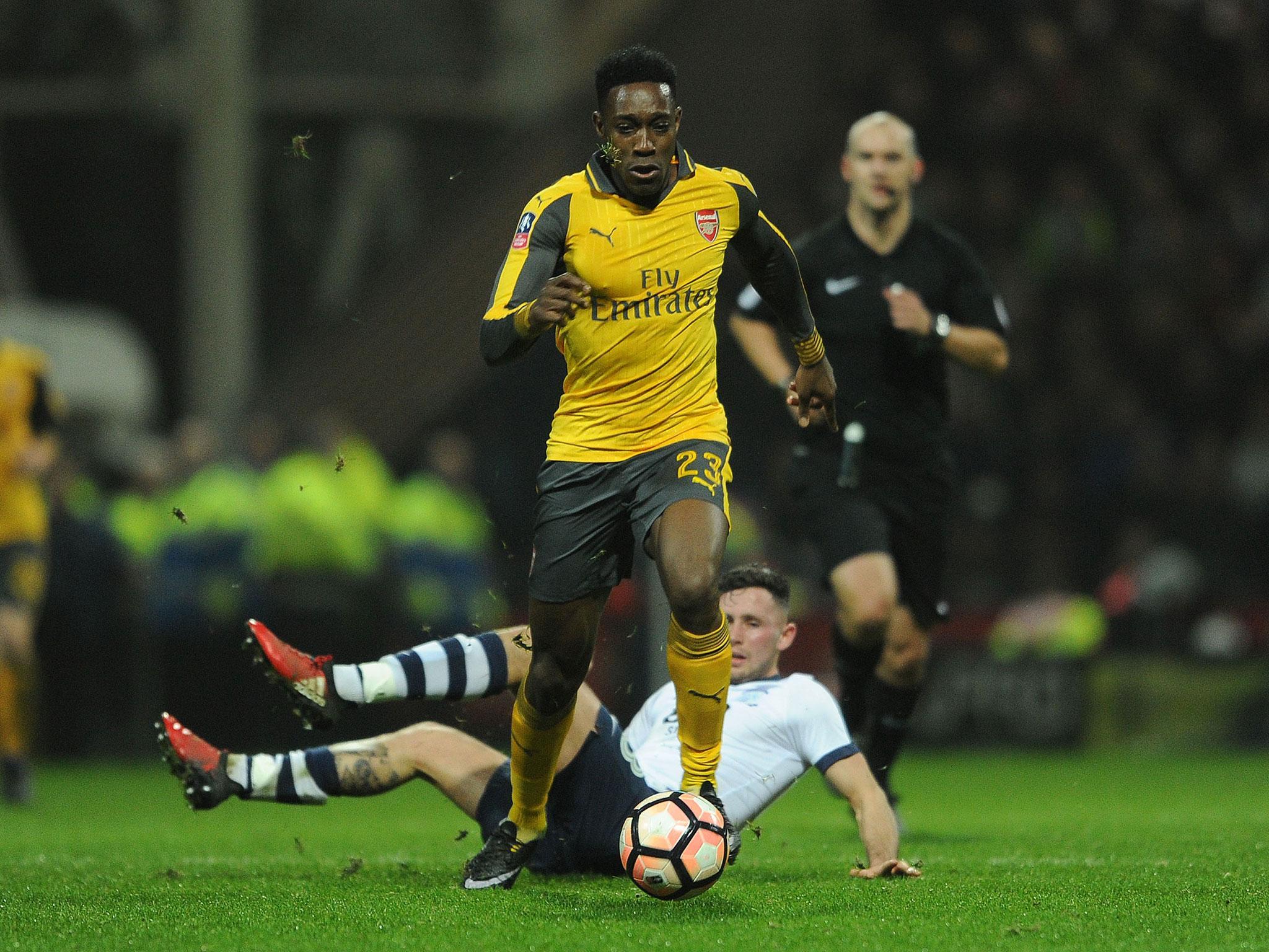 Welbeck saw a late shot fizz over the bar after skipping past Preston's Alan Browne