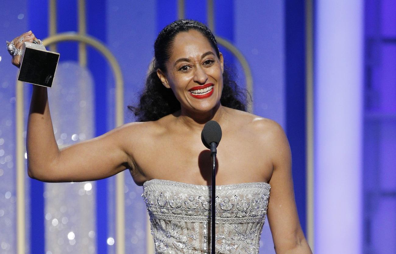 Tracee Ellis Ross accepts the award for Best Actress in a Television Series - Musical or Comedy for her role in 'Black-ish' during the 74th Annual Golden Globe Awards at The Beverly Hilton Hotel on January 8, 2017 in Beverly Hills, California.