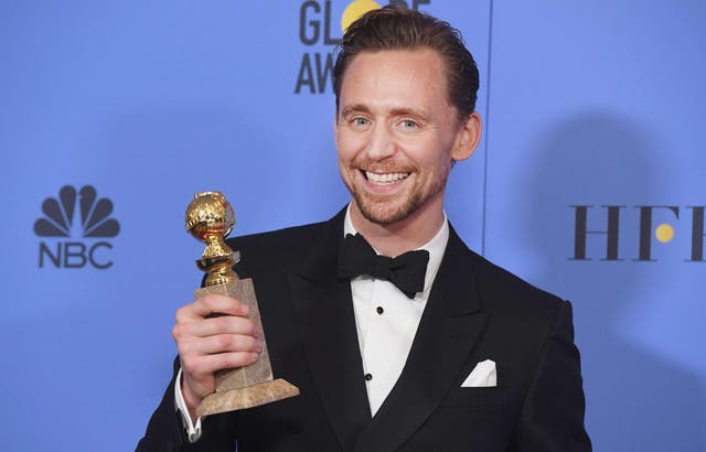 Tom Hiddleston at the Golden Globes