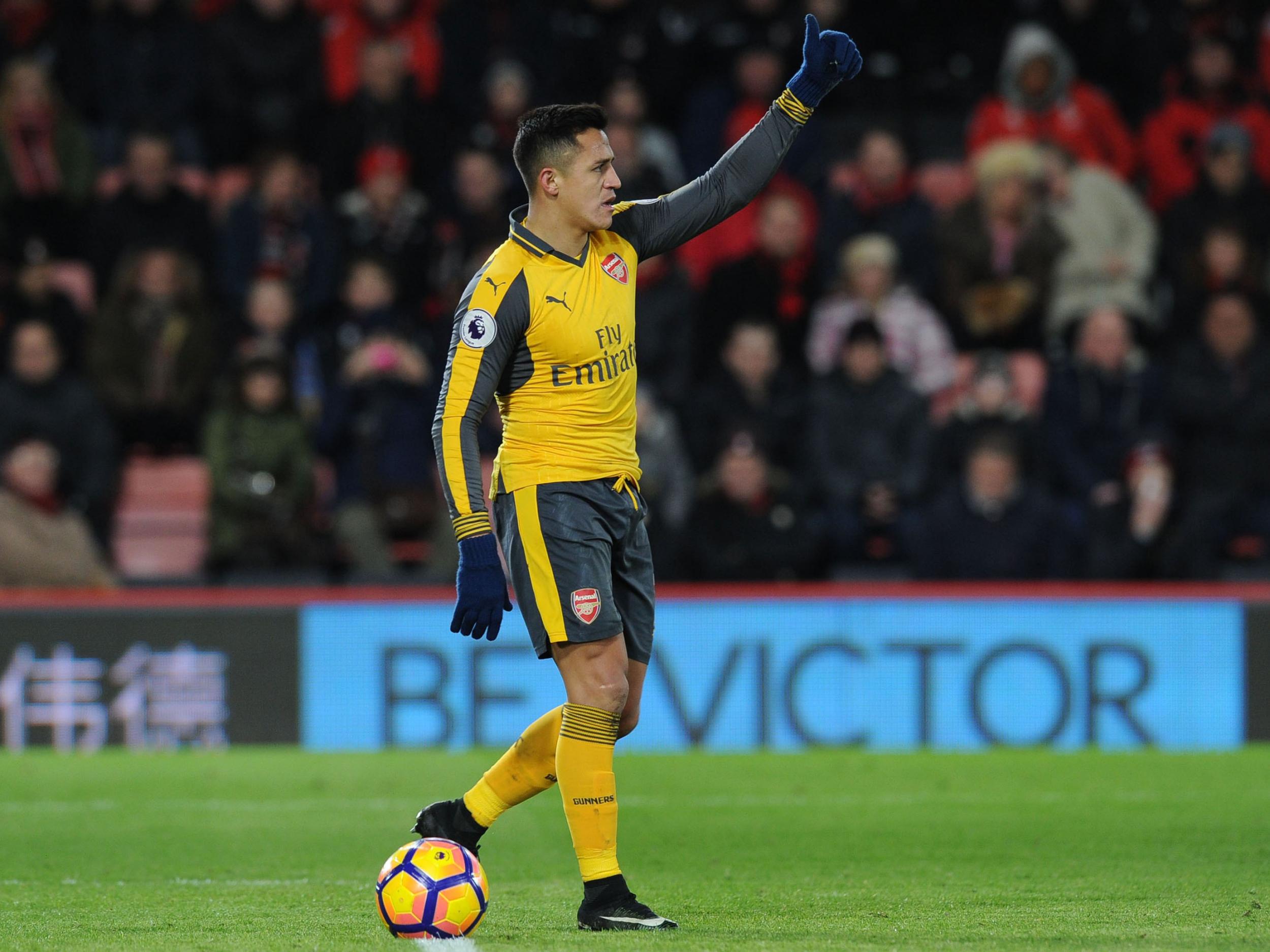 Sanchez is yet to agree a new deal at the Emirates