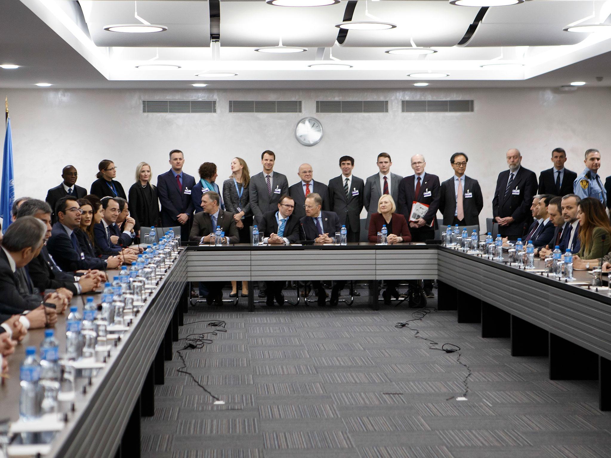 Overview of a new round of Cyprus peace talks, at the European headquarters of the United Nations in Geneva