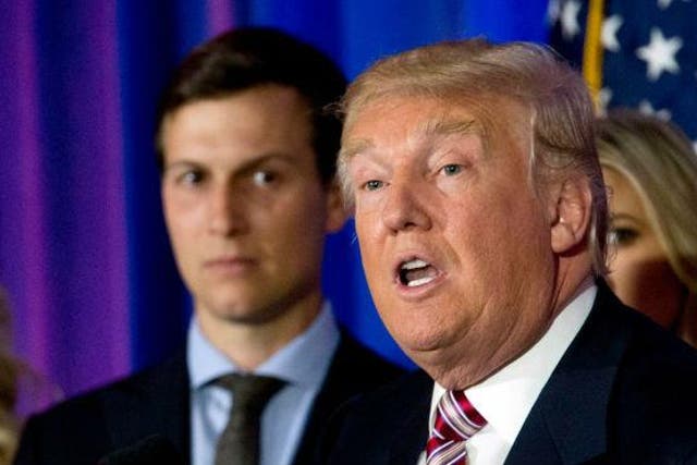 Donald Trump and his son-in-law Jared Kushner, who has been made a White House adviser by the President-elect