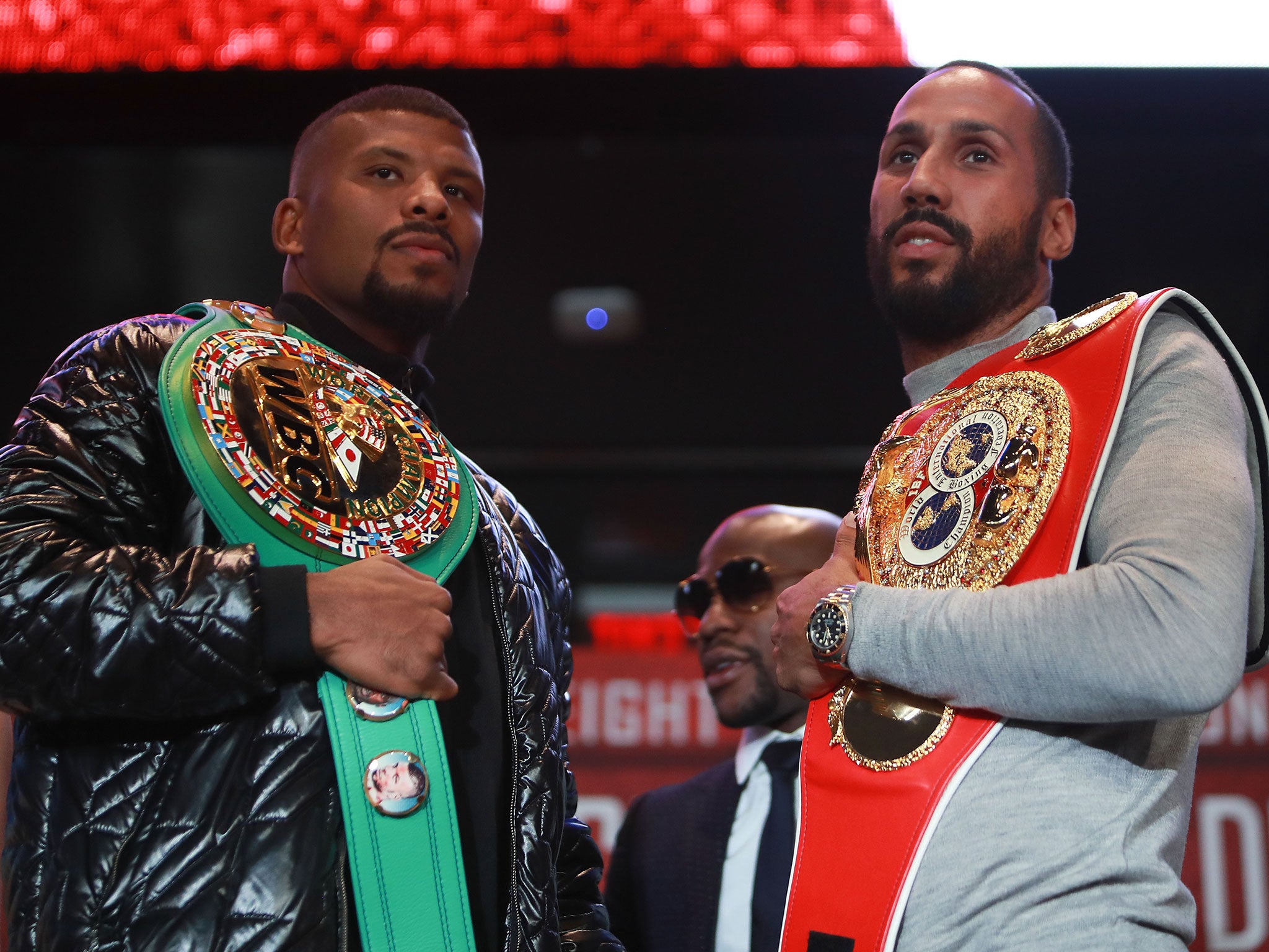 &#13;
The winner of Jack (left) and DeGale (right) will claim the IBF and WBC super-middleweight titles &#13;