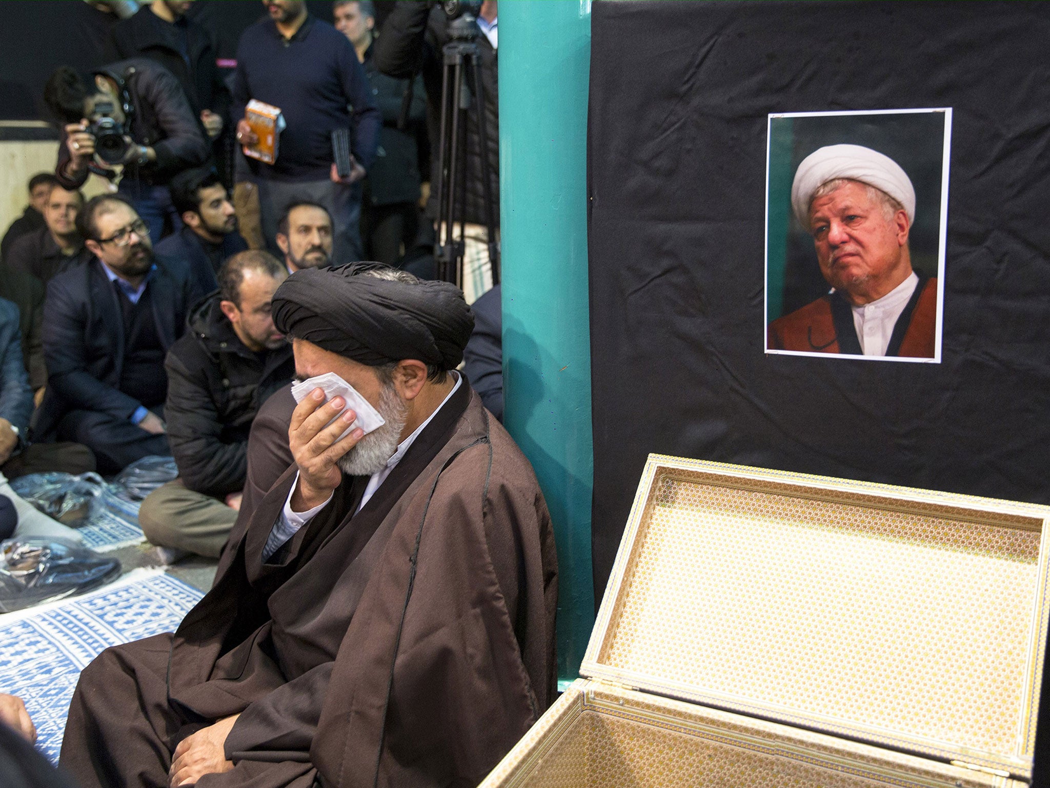 Mourners in Tehran during a ceremony marking the death of Ayatollah Rafsanjani
