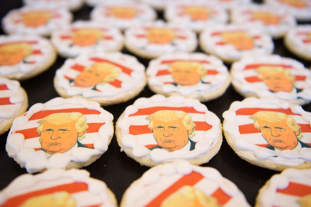 Donald Trump biscuits on sale in Pennsylvania during the US election - many restaurants face backlash for voicing political views during the President-elect's inauguration