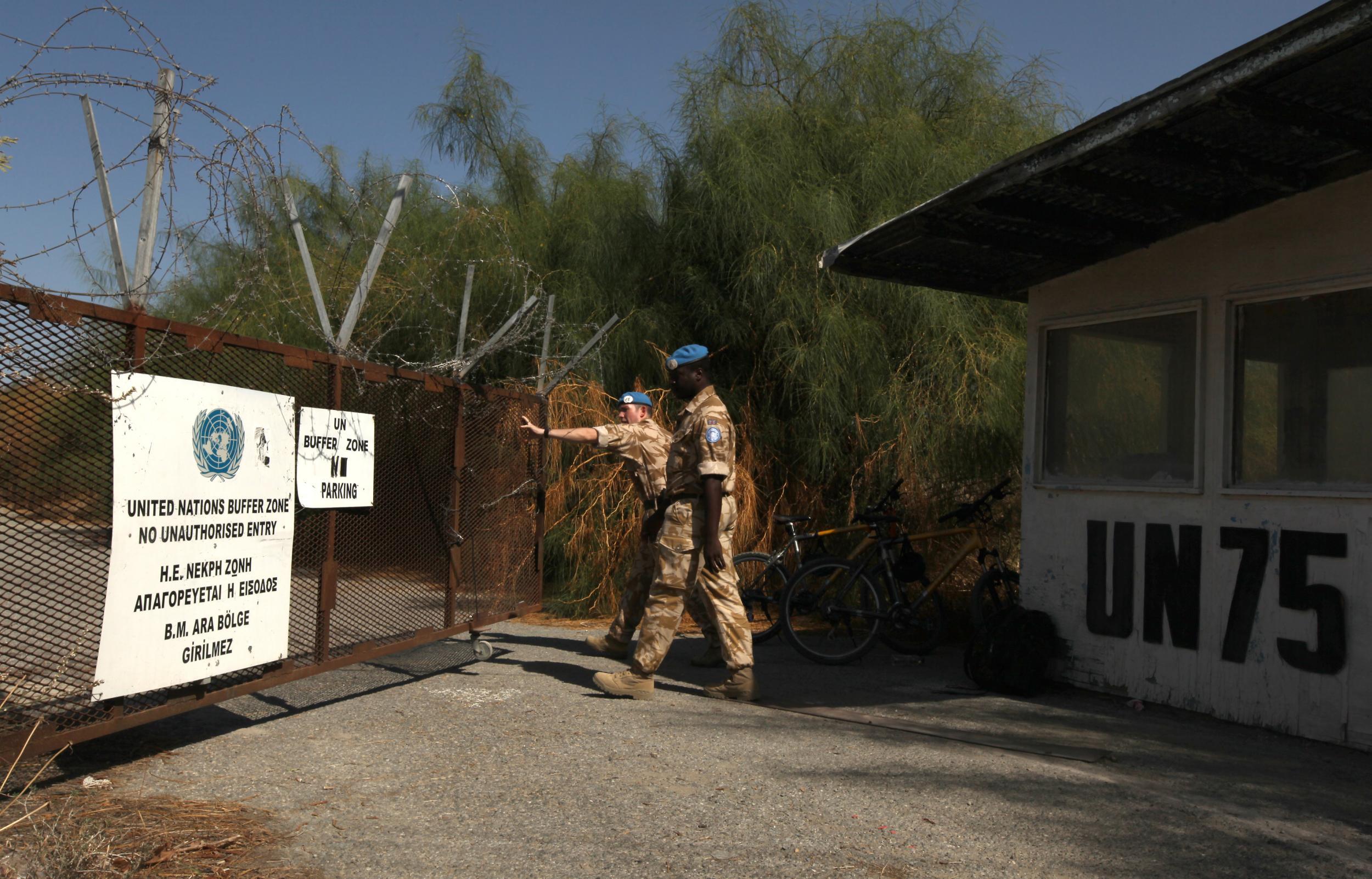 A buffer zone slices the Cypriot capital of Nicosia into Greek and Turkish halves