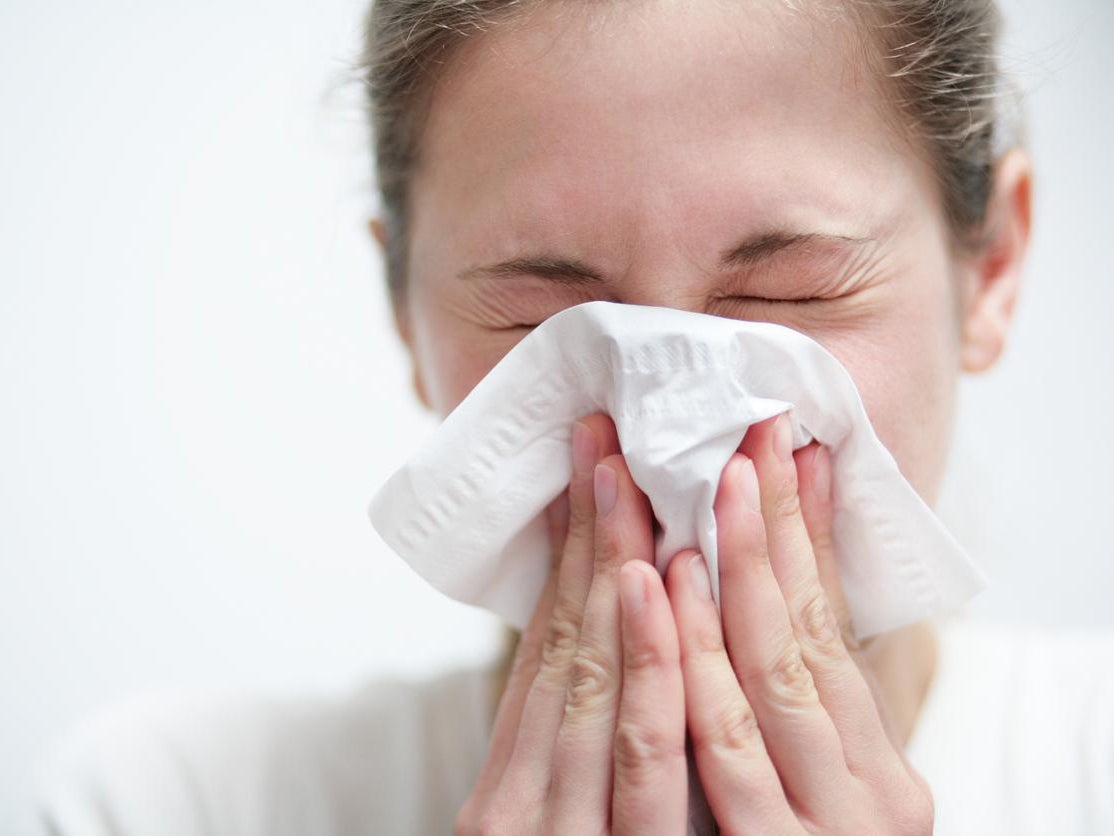 The common cold can cause sneezing, a runny nose and sore throat