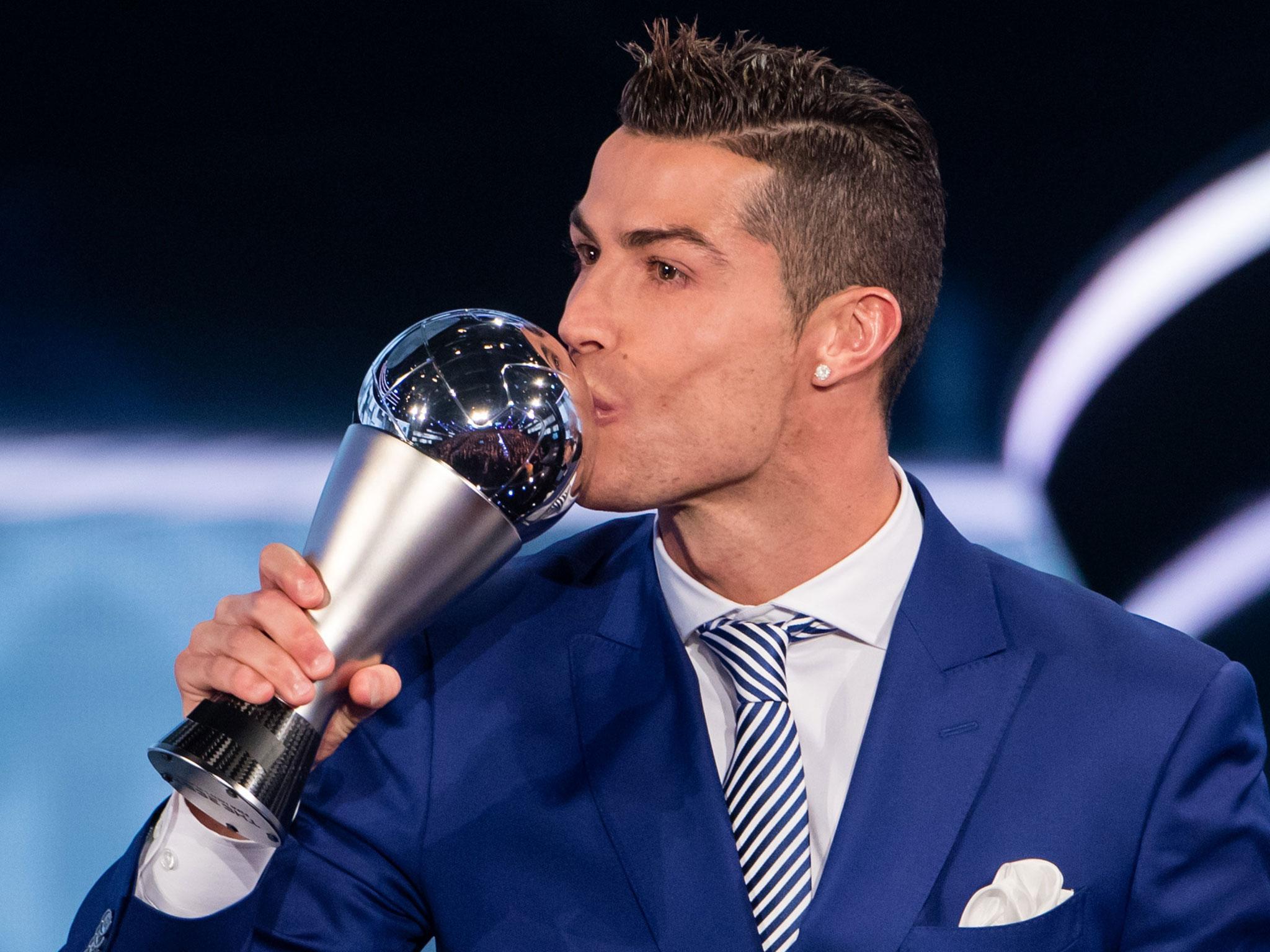 Cristiano Ronaldo received 34.54 per cent of the vote in the men's best player category