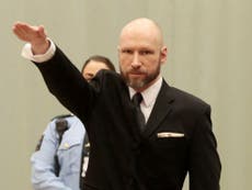 Mass murderer Anders Breivik gives Nazi salute in court appearance