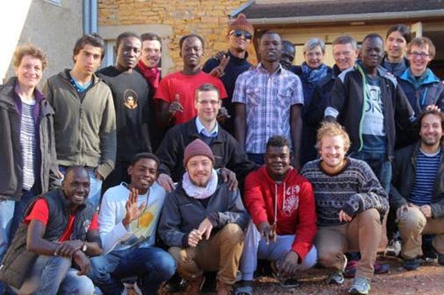 Samir (top row sixth from left) was 'one of the kindest, most gentle teenagers you’d meet', according to a volunteer at the centre, and was seeking asylum in France after his application was rejected by the Home Office
