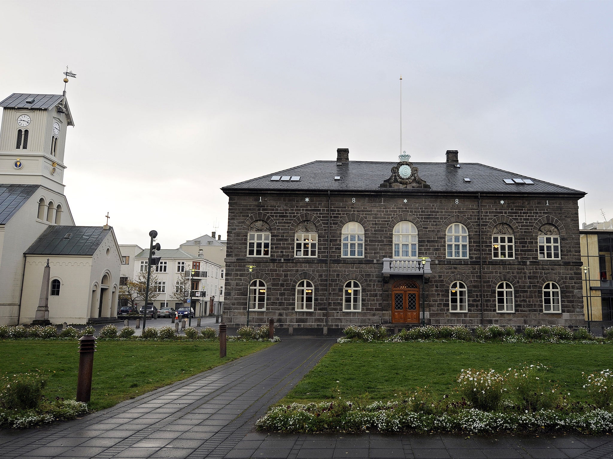 The building housing Iceland's parliament